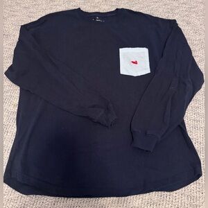 Southern Marsh Navy Long Sleeve Pocket Tee Size Large